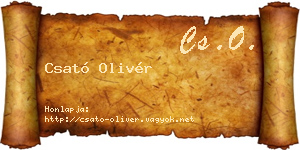 Csató Olivér névjegykártya