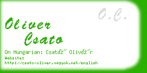 oliver csato business card